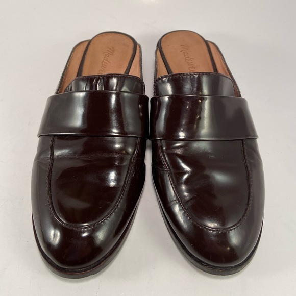 Madewell Burgandy Elin Backless Loafer slides - Picture 5 of 8